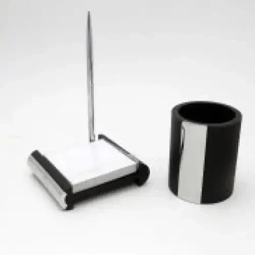 Desk Set with Pen n Slip Holder with Black Pen - simple